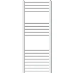 LuxeBath 500 x 1200 mm BADHEIZKÖRPER GEBOGEN HEIZKÖRPER WEIß SEITENANSCHLUSS HEIZUNG