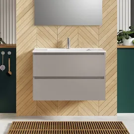 Evineo ineo2 Unterschrank B: 80 cm, 2 Auszüge, mit Griffmulde, für evineo ineo2 Waschtisch,, BE0701FM,