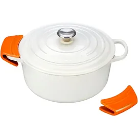 Le Creuset 2er-Set Griffschutz aus Silikon, Anpassungsfähig, Hitzebeständig bis 250°C, Ofenrot,