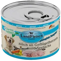 LandFleisch Classic Geflügelherzen & Seelachs mit Gartengemüse 6 x