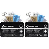First Aid Only Kfz Verbandtasche DIN 13164 | Auto Verbandskasten als Erste Hilfe Set für HU (StVO-konform) | Notfalltasche für Auto und Motorrad | P-10019 (Packung mit 2)