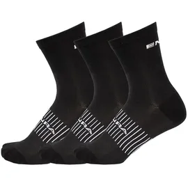 Endura Coolmax Race Socken 3 Paare Schwarz 42,5-47