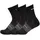 Endura Coolmax Race Socken 3 Paare Schwarz 42,5-47