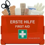 Karat Erste-hilfe-koffer Din 13157:2021 Verbandskasten mit Wandhalterung & Iso-aufklebern