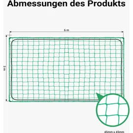 Wiltec Ladungssicherungsnetz 3x6 m Grün