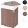 Mendler Wäschekorb HWC-C21, Laundry Wäschebox Wäschesammler Wäschebehälter Wäschetonne, Bambus 61x43x32cm 70l ~ braun
