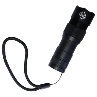 KH-Security Pro Alarm Taschenlampe mit Handschlaufe, mit USB-Schnittstelle akkubetrieben 300lm 99g