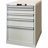 Lista Schubladenschrank H800xB564xT725mm 1x50,2x100,1x150,1x300mm lichtgrau Key