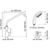 EISL Kombi-Mischbatterie für Badewanne und Waschtisch SPEED II Chrom