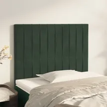 vidaXL Kopfteile 2 Stk. Dunkelgrün 100x5x78/88 cm Samt - Grün