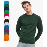 FRUIT OF THE LOOM Lightweight Raglan Sweatshirt Grün/Schwarz/Weiß L