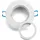 Gtv Einbaurahmen 3er Pack rund/nickel