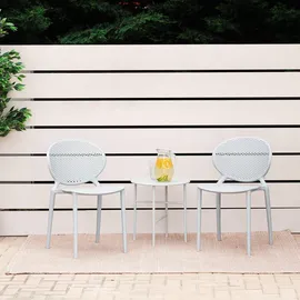 Homestyle4u Gartenstuhl Kunststoff 41x77x48 cm, Gartenmöbel, Gartenstühle, Gartenstühle