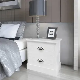 vidaXL Nachtschrank 2 Stk 4920 x 3870 x 3870 cm Weiß