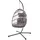 [en.casa] Hängesessel Edeng mit Gestell 196x110x95 cm Grau