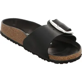 Birkenstock Madrid Big Buckle Nubukleder geölt schmal schwarz 35