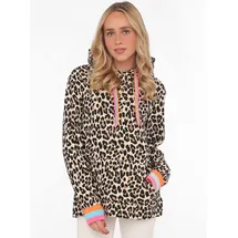 Zwillingsherz Hoodie Animal-Design Beige XXL