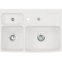 Systemceram Küchenspüle Spülmodul CENTRA 90 89,5 x 77,5 cm Grau
