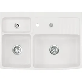 Systemceram Küchenspüle Spülmodul CENTRA 90 89,5 x 77,5 cm Grau