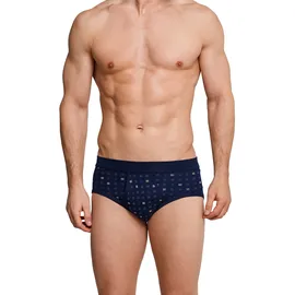 SCHIESSER Essentials Sportslips navy blau kariert L 2er Pack