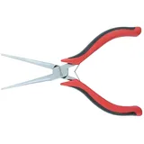 Connex Elektronik Flachspitzzange mit Doppelfeder Zwei-Komponentengriffen Spitzzange