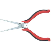 Connex Elektronik Flachspitzzange mit Doppelfeder Zwei-Komponentengriffen Spitzzange