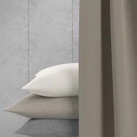 Neutex for you! Verdunkelungsvorhang NEUTEX FOR YOU "INSULA", braun (braungrau), Gardinen, 130cm, Multifunktionsband, 140cm, Polyester, Uni-Dimout für starke Verdunklung, nach Maß, B:140cm H:130cm