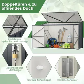 Costway Mülltonnenbox 193 x 86 x 127 cm grau