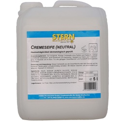 CREME SEIFE Handseife neutrale Farbe für Druckspender 5 Liter Kanister