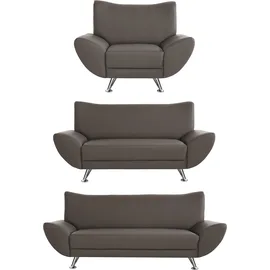 Home Affaire Polstergarnitur HOME AFFAIRE "Saltare elegant & komfortabel,, 3-2-1, bequem, Designfuß", grau, H:78cm T:82cm, Sitzmöbel-Sets