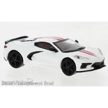 PCX87 0673 - Chevrolet Corvette C8 weiss/rot 1:87