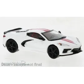 PCX87 0673 - Chevrolet Corvette C8 weiss/rot 1:87