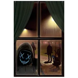 Halloween Horror-Fensterbild 80cm x 1,2m - OS