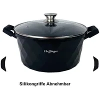 Rungassi Kochtopf Topf Kasserolle Glasdeckel Aluguss Induktion Ø28cm DIAC28-S,