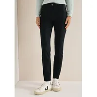 Cecil Style Toronto Slim Fit Hose Leder-Look Schwarz 33
