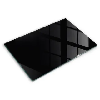 Tulup Schneidebrett Unifarben Schneideplatte Herdabdeckplatte Abdeckung Spritzschutz, Rechteckig 80x52 cm schwarz