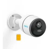 Reolink Go Plus 3G/4G LTE Überwachungskamera mit SIM-Karte 2K 4MP HD, Personen-/Autoerkennung, Akku Kamera Ohne WLAN, Kompatibel mit Alexa/Google, 2-Wege-Audio