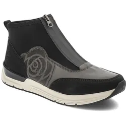 Schwarze Stiefeletten Rieker Reißverschluss-Schuhe, 37