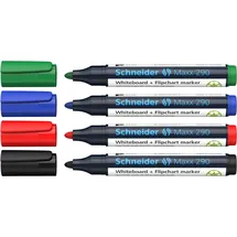 Schneider Whiteboard-Marker Maxx 290 4 St. Schwarz/Weiß/Mehrfarbig