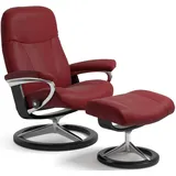 Stressless Stressless® Relaxsessel »Garda«, mit Signature Base, Größe M, Gestell Schwarz rot