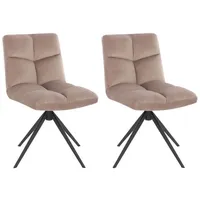 Home Deluxe Esszimmerstuhl drehbar 2er Set NODA - Samt