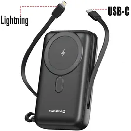 Swissten Charger 20000 mAh, 22.50 W, 22.50 Wh), Powerbank, Schwarz