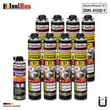 Brandschutzschaum B1 Bauschaum 8x 750ml 1x Reiniger Montageschaum Pistolenschaum