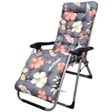 Morbuy Deckchair Auflagen für Gartenliegen, Sonnenliege Kissen Garten Innenhof Gepolstertes Bett Relax-Liegestuhl Sitzauflage für Deckchair, Innen, Außen (53x170x8cm,rote Blume)