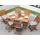 Beliani Gartentisch 140 x 75 x 74 cm Dunkelbraun klappbar