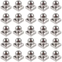 Baumarktplus 25x Pfostenkappe Edelstahl 101 mm Kugel... Abdeckkappe für Pfosten 10 x 10 cm