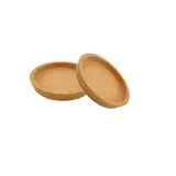 Korkuntersetzer Rund mit Rand, 10cm Kork Untersetzer Absorbierende HitzebestäNdige Runde Kork Untersetzer für BüRo Küche und Esstisch, Holz Matte Tischoberflächenschutz für Meisten Tassen (2 PCs)