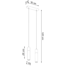 Sollux Lighting Hängeleuchte ZANE 2 grau