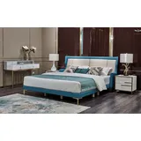 Xlmoebel Schlafzimmer-Set 3-teiliges Set mit modernem Luxus-Design für das Schlafzimmer, (3-tlg., 3tlg.Schlafzimmer Set (Bett + 2x Nachttisch), Hergestellt in Europa weiß
