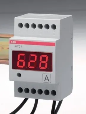 ABB AMTD-1-R AC Digital-Amperemeter mit Alarmrelais für Hutschienenmontage 2CSM274773R1011 AMTD1R